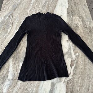 H&M Black Fitted Long Sleeve Turtleneck Sweater